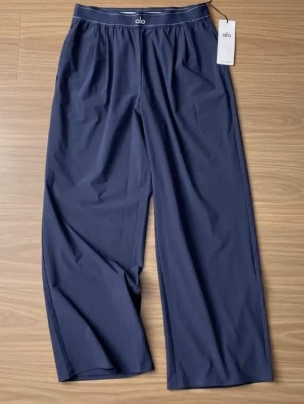 ALO Yoga Wide Leg Navy Blue Lounge Pants